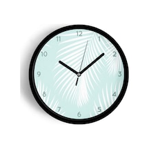 Modern Tasarım Duvar Saati - 30cm - Önü Camlı Siyah Kasa - Sessiz Mekanizma-jh0494 Siyah