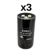3'lü Zheli 216-259 Μf 46x86 Mm 220 Acv İlk Hareket/kalkış Kondansatörü