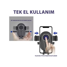 Nr82 Araç İçi Havalandırma Telefon Tutucu Kancalı Tek El Kullanım 2 Mixed