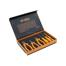 Eltos Premium Set, 6 Parça, Profesyonel El Aletleri, Yüksek Kaliteli, Pense, Yan Keski, Kargaburnu, Düz Tornavida, Yıldız Tornavida, Kontrol Kalemi, Ergonomik Saplı, Kutulu Set, Özel Seri