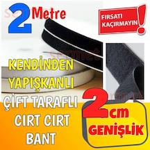 Cırt Bant-Siyah Cırtcırt 2Mt Lik Extra Güçlü 2Cm Genişlikde