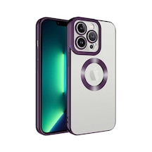 More Tr Apple Uyumlu iPhone 11 Pro Uyumlu Kamera Korumalı Logo Gösteren Mtr Omega Kılıf-derin Mor
