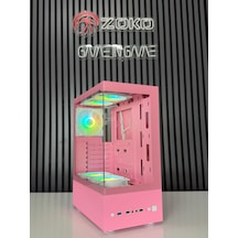 Zoko Smıle Pembe 5x12cm Argb Fanlı Temper Camlı Atx Gaming Kasa
