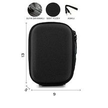 Betıc Hard Disk Taşıma Çantası, 2,5", Sert Yüzey, Siyah
