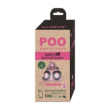 M-pets Poo 100% Recycled Dışkı Poşeti Gül Kokulu 8x15 Yaprak
