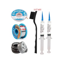 Mechanic Lehim Teli 0,3mm 40gr Havya Uc Temizleyici Rslasm Flux Ve Cp-2515 Lehim Emme Teli Seti06