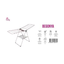 Lady Saraylı Begonya Pembe Mandallı Çamaşır Kurutma Askısı 3308