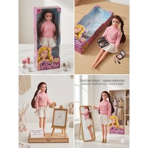 Kazaklı Örgü Saçlı Etekli Bebek 30 Cm Model Oyuncak Bebek Model Bebek
