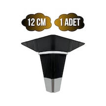 İrem Siyah Krom 12cm Plastik Ayak Mobilya Masa Ve Dolap Ayağı Siyah Krom 12cm 1 Adet Siyah