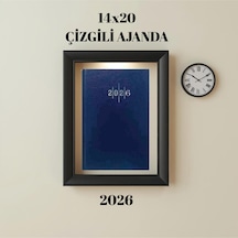 2026 Ajanda 14x20 Çizgili Lacivert Lacivert