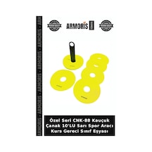 Özel Seri Cnk-88 Kauçuk Çanak 10'lu Sarı Spor Aracı Kurs Gereci Sınıf Eşyası