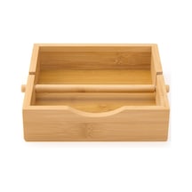 Tohanaa Bambu Yatay Peçetelik - Kahverengi - 18 Cm Renkli