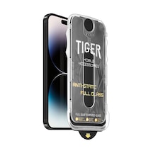 Apple Uyumlu iPhone 15 Full Hd Otomatik Cam Ekran Koruyucu Tam Kaplayan Hizalamalı Toz Önleyici