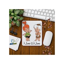 Kişiye Özel Çakıl Ve Bambam Baskılı Oyuncu Mousepad 0148