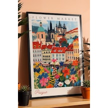 Prag Çekya Çerçeveli Tablo Seyahat Severlere Salon Ve Ofis İçin Estetik Duvar Dekoru Travel Flower Market