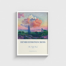 Henri Edmond Cross The Pink Cloud Tablo Çerçeveli Poster Duvar Dekorasyonu Beyaz Çerçeveli Tablo Beyaz Çerçeveli Tablo Dn11d141beyaz