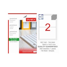 Tanex Etiket 199,6X143,5 A4 100 sayfa