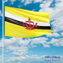 Brunei Bayrağı - 100x150 Cm 1 Metre X 1,5 Metre - Raşel Kumaş 1