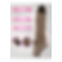 Amoria Shop Tırtıklı Siyah Silikon 21 Cm 4 Cm Dolgulu Hassas Bölge Uyarıcılı Testis Tutacaklı Kılıf