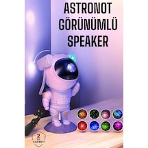 Astronot Bluetooth Hoparlör Gökyüzü Projektör Gece Lambası Renkli 21838428