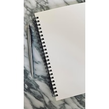 Fark Tanıtım Spiralli Defter, Siyah Kapaklı, A5 Boyutunda 15x21 Cm , 100 Yaprak Çizgisiz Genel