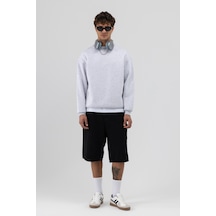 Vamos Basic Bisiklet Yaka Oversize Sweatshirt Çok Renkli