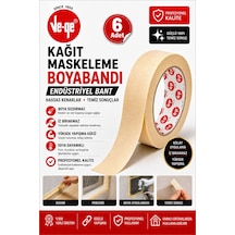 Kağıt Maskeleme Bandı Endüstriyel Maskeleme Bandı 48 Mm X 35 Mt 6 Adet