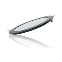 Siyah Metal Kasa İle 6400k Beyaz Işık Veren 6w Slim Led Panel Armatür Abanoz
