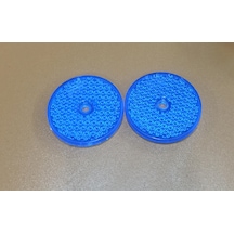 Yuvarlak Mavi Renk Reflektör Plastik 6mm Bağlantılı 2 Adet