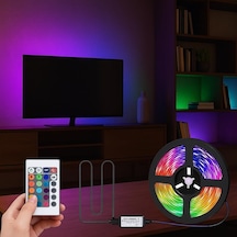 Monitör Ve Tv Arkası 3 Metre Rgb Şerit Led Seti - Cata Usb Bağlantılı, Uzaktan Kumandalı, 352 R Standart