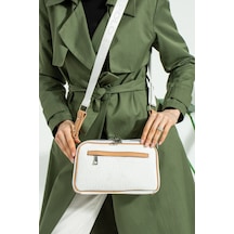 Just Polo Günlük Kombinlere Uygun Kadın Omuz Çantası 6011mh Beyaz Camel