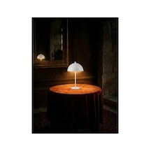 Led Dokunmatik Metal Masa Lambası Şarjlı Taşınabilir Gece Ve Çalışma Lambası Beyaz Kasa Beyaz - 927371651 Beyaz