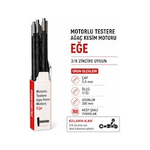 Algarıde Eng Motorlu Testere Eğe Seti 12'li 5.5 Mm 7/32" 3/8 Ayak Zincirler Yuvarlak Eğe