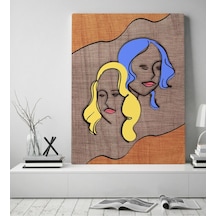 Bk Home Woman Line Tasarımlı Kanvas Tablo 50X70Cm-2