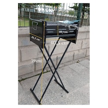 Emaye Katlanır Piknik Mangal Ayaklı 6 Şiş Hediyeli