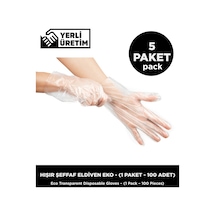 Hışır Şeffaf Eldiven Eko 5 x 100'lü