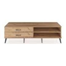 Hyperion Tv Ünitesi Tek Raflı 2 Çekmeceli 176x44x51 Çam-çam/çam Atlas Çam/atlas Çam