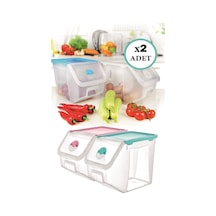 2 Adet Patates Soğan Kiler Saklama Kabı Düzenleyici Set 12 L 32
