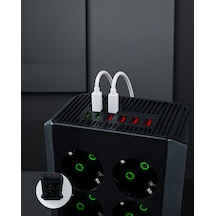 8'li Dikey Çoklu Priz 4 Usb 2 Type-c Akım Korumalı Diğer