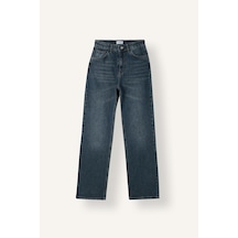 Defacto 90s Wide Leg Yüksek Bel Yıkama Efektli Jean Pantolon I5303ax26wnnm28 Mavi-nm28