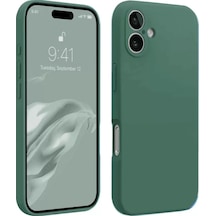 Newface Apple İphone 16 Plus Kılıf First Silikon - Koyu Yeşil