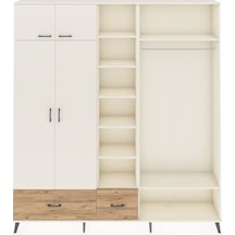 Arges Dolap 12 Raflı 2 Çekmeceli 2 Askılı 220x30x243 Aytaşı-aytaşı/çam Aytası/atlas Çam