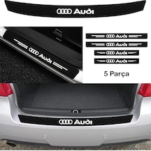 Audi E-tron İçin Uyumlu Aksesuar Oto Bağaj Ve Kapı Eşiği Sticker Set Karbon