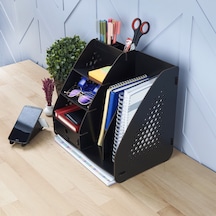 Focus Hexa Çekmeceli A4 Evrak Rafı Masaüstü Organizer Siyah Renk