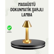 Lvsqvr Kablosuz Led Masa Lambası 1800mah 3 Renk Aydınlatma Dokunmatik Metal