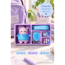 Pembe The Pink Cat Mystery Bento Box 5 Parça Anahtarlık Figür Charm Seti It's Cool To Care 8 Cm