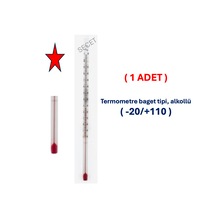 Termometre Baget Tipi, Alkollü -20/+110 110 Derece - 1 Adet