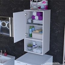 Şile 45 X 85 X 32,5 Cm Makine Üstü Asma Ve Çok Amaçlı Banyo Dolabı Beyaz
