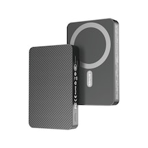 Lenyes P32-1 M-safe Şarj Özellikli Aramid Fiber Powerbank 15w 10000mah Siyah Siyah