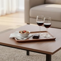 Akasya Ahşap Servis Tepsisi Ve Sunumluk 30x20 Cm Doğal Akasya Ağacı Kahvaltı, Peynir, Şarküteri Ve İkram Tabağı Kenarlı Ahşap Tepsi